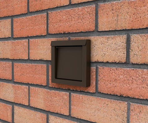 Black Low Profile Dryer Exhaust Wall Vent